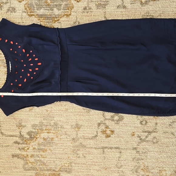 EUC Wms Boden Navy w/ Coral Dress Size 6 - Picture 8 of 9